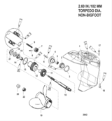 Gear Housing Propeller Shaft - 2.00:1 Gear Ratio