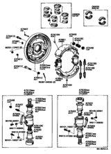 Front Drum Brake Wheel Cylinder & Backing Plate