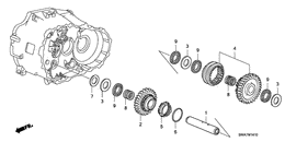 Reverse gear shaft