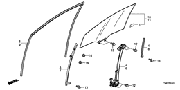 Front door glass/ regulator