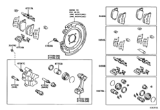Rear Disc Brake Caliper & Dust Cover