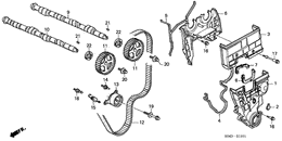 Camshaft/timing belt