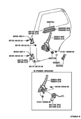 Rear Door Window Regulator & Hinge