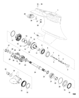 Gear Housing Propeller Shaft - Counter Rotation