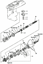 Gear case (propeller shaft) (mwd50 big foot)