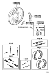 Rear Drum Brake Wheel Cylinder & Backing Plate
