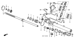 Power steering gear box components