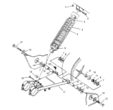 Swing arm/shock mounting