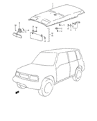 Headlining and sunshade