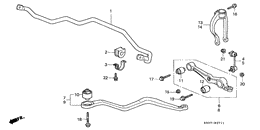 Front stabilizer/ front lower arm