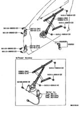 Front Door Window Regulator & Hinge