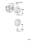 Rear axle hub & drum