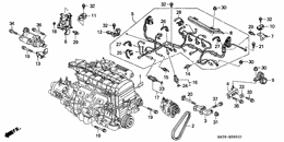 Engine wire harness/clamp