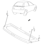 B rear parcel shelf