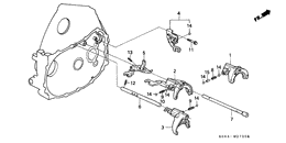 Shift fork/fork shaft