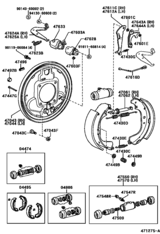 Rear Drum Brake Wheel Cylinder & Backing Plate