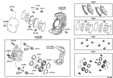 Front Disc Brake Caliper & Dust Cover