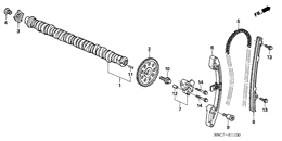 Camshaft/cam chain