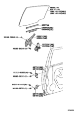 Rear Door Window Regulator & Hinge