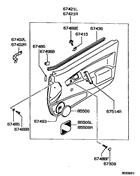 Front door trim & pull handle