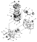 Crankcase and cylinder assembly
