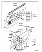 Front door trim & pull handle