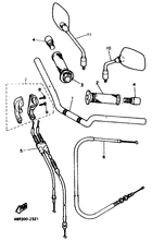 Steering handle . cable