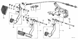 Brake pedal/clutch pedal