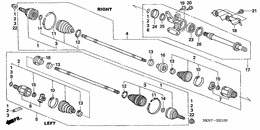 Front driveshaft/ half shaft