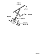 Front door window regulator