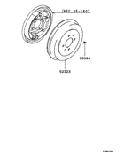 Rear axle hub & drum