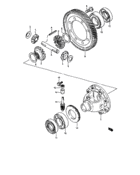 Differential gear and speedometer gear