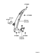 Front door window regulator