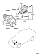 Rear steering oil pump