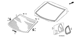 Rear windshield/ quarter glass