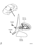 Outside rear view mirror