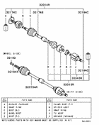 Front axle drive shaft