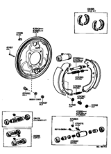 Rear Drum Brake Wheel Cylinder & Backing Plate