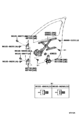 Front Door Window Regulator & Hinge