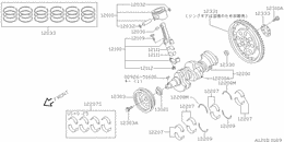 Piston,crankshaft & flywheel