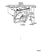 Front door trim & pull handle