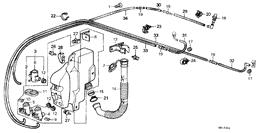 Front windshield washer