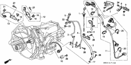 Oil level gauge/harness