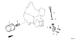 Oil filter/oil gauge