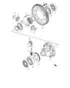 Differential gear and speedometer gear