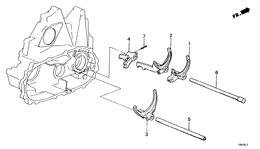 Shift fork/fork shaft
