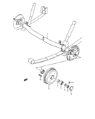 Rear drum and axle