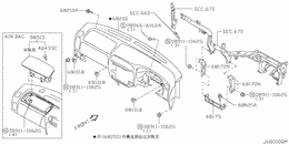 Instrument panel, pad & cluster lid