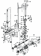 Gear case (drive shaft) - gear case (prop shaft)