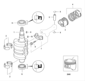 Crankshaft, Pistons And Connecting Rods 0R310614 And Below